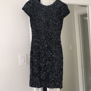 Alice and Olivia navy sequin cocktail dress
